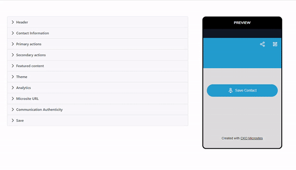 Profile creation demonstration